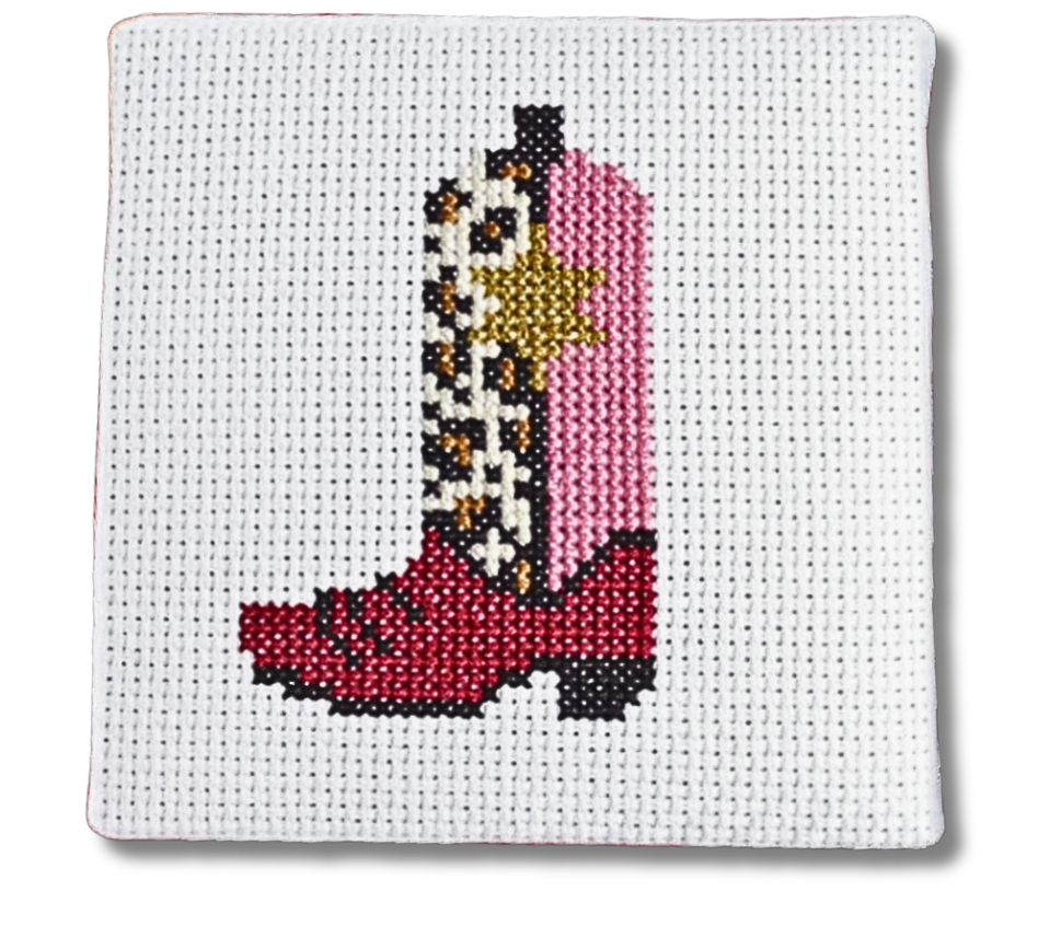 Cowgirl Boot Mini Cross Stitch Kit