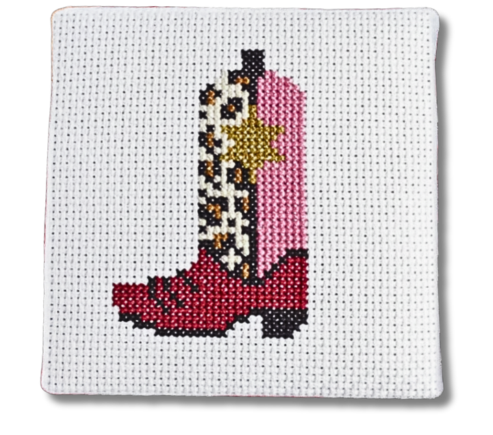 Cowgirl Boot Mini Cross Stitch Kit