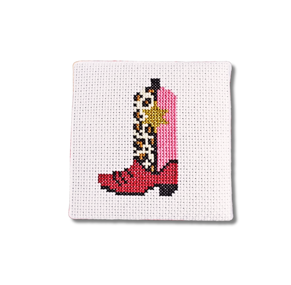 Cowgirl Boot Mini Cross Stitch Kit