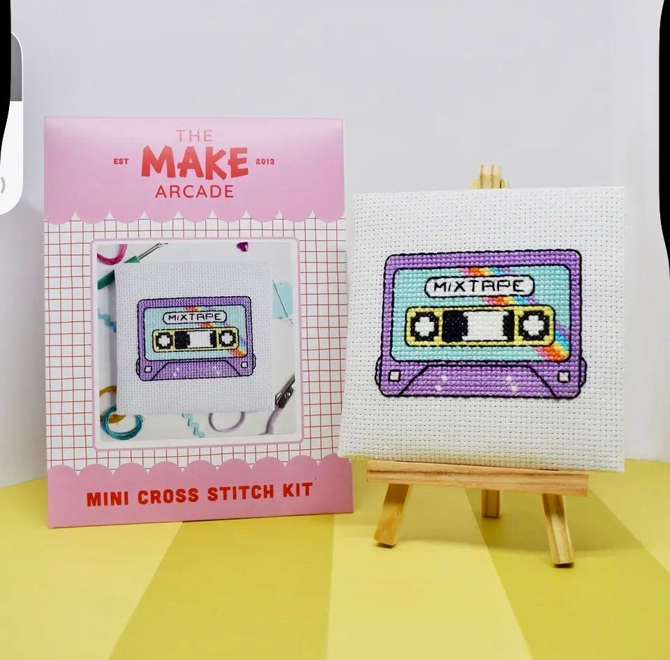 Mix Tape Mini Cross Stitch Kit