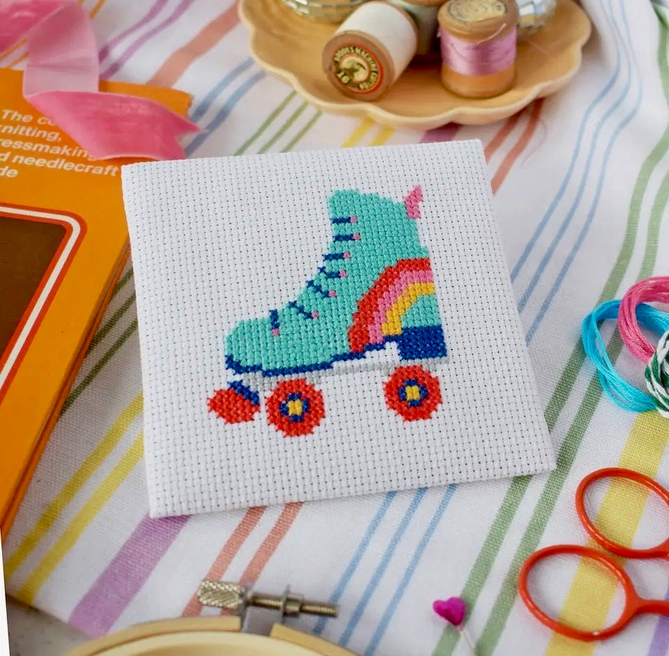 Rollerboot Mini Cross Stitch Kit