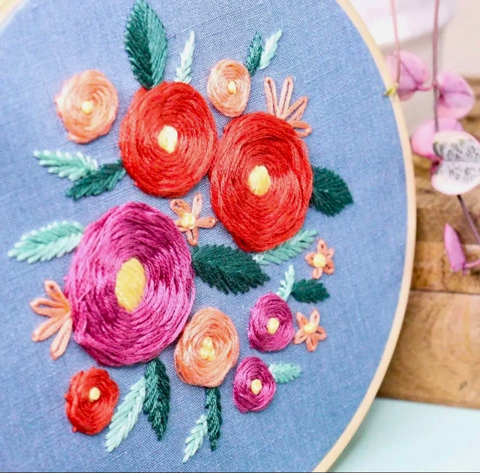 Rose Garden Embroidery Kit