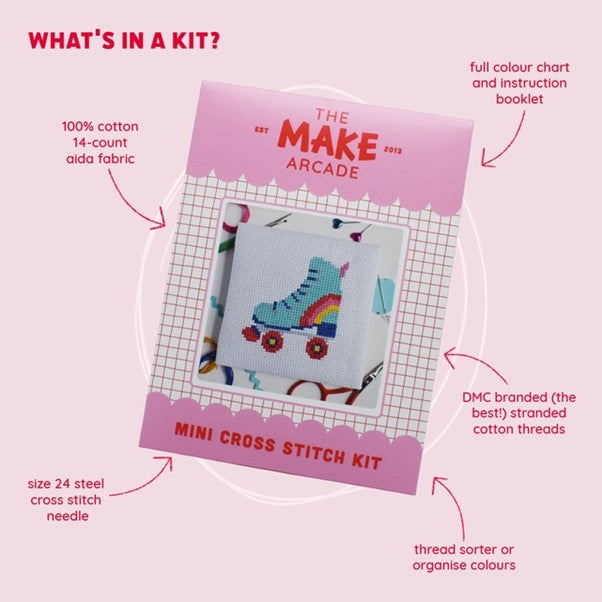 Rollerboot Mini Cross Stitch Kit