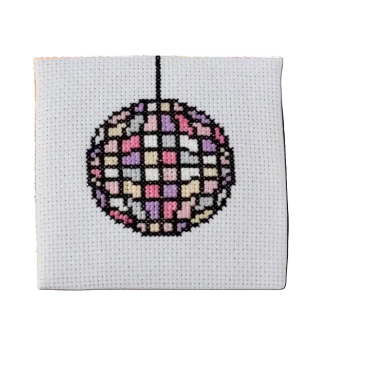 Disco Ball Mini Cross Stitch Kit